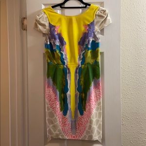 Tibi Calla Lily backless mini dress, size 2